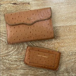 Rebecca Minkoff wallet or clutch in brown leather